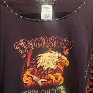 Parasuco Black Tee with Vibrant Eagle Design